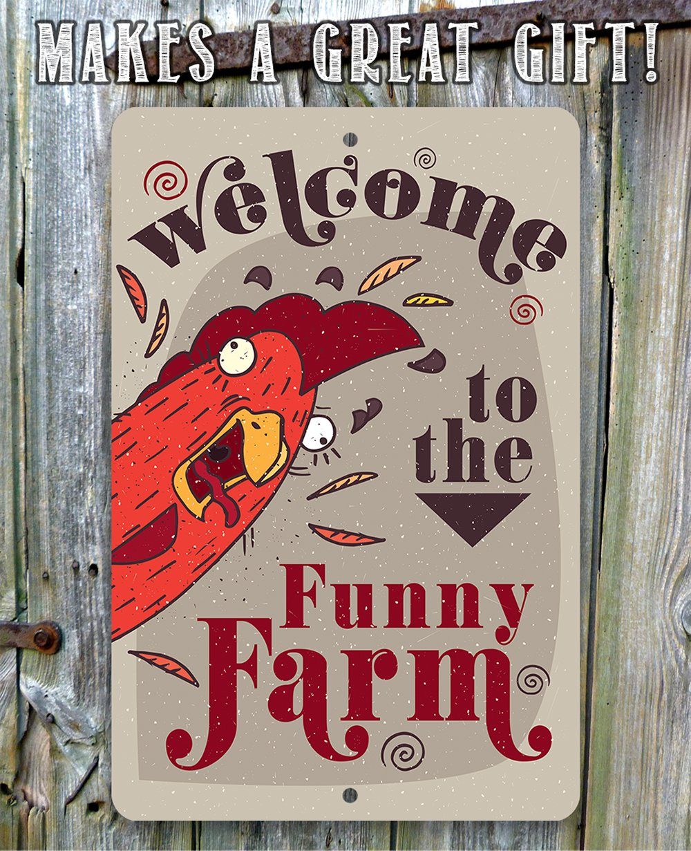Funny Farm - Metal Sign | Lone Star Art.