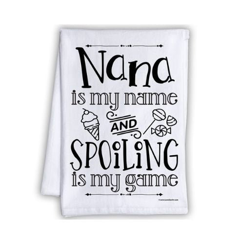 https://lonestarart.com/cdn/shop/products/funny-kitchen-tea-towels-nana-is-my-name-and-spoiling-is-my-game-humorous-flour-sack-dish-towel-cloth-for-grandmothers-and-housewarming-gift-lone-star-art-711410.jpg?v=1647626536