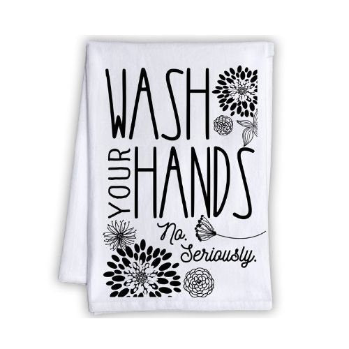 Wash Your Hands - Funny Kitchen Tea Towel – Canvastry