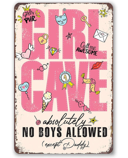 Girl Cave - Metal Sign | Lone Star Art.