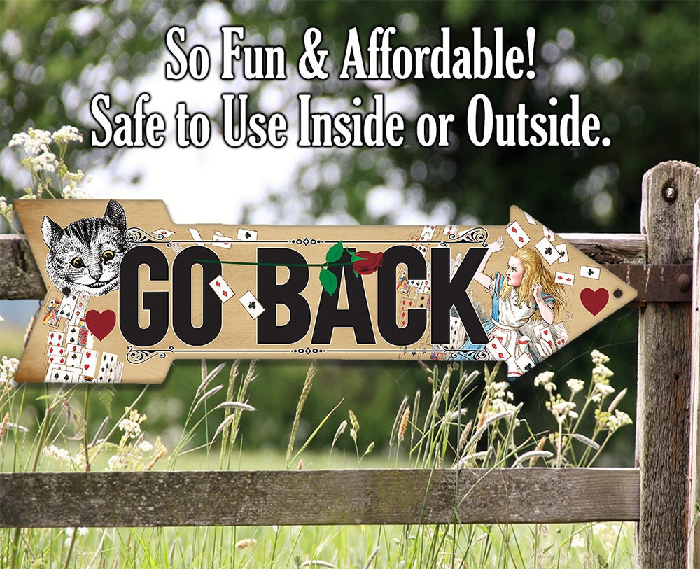 Go Back - Directional Arrow - Metal Sign Lone Star Art