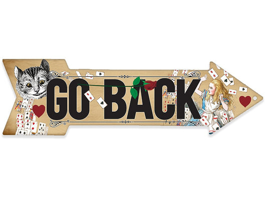 Go Back - Directional Arrow - Metal Sign Lone Star Art