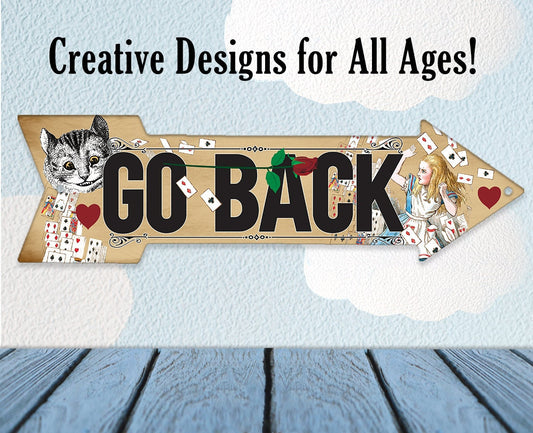 Go Back - Directional Arrow - Metal Sign Lone Star Art