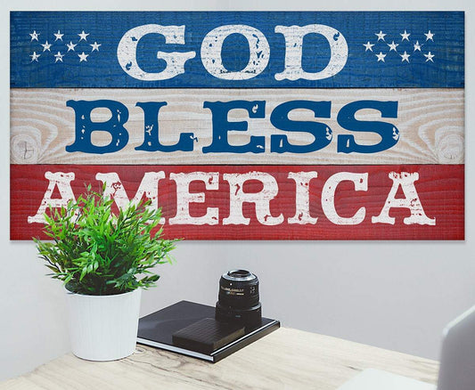 God Bless America - Canvas | Lone Star Art.