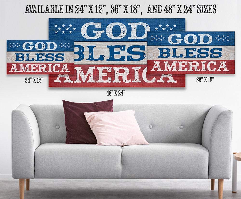 God Bless America - Canvas | Lone Star Art.