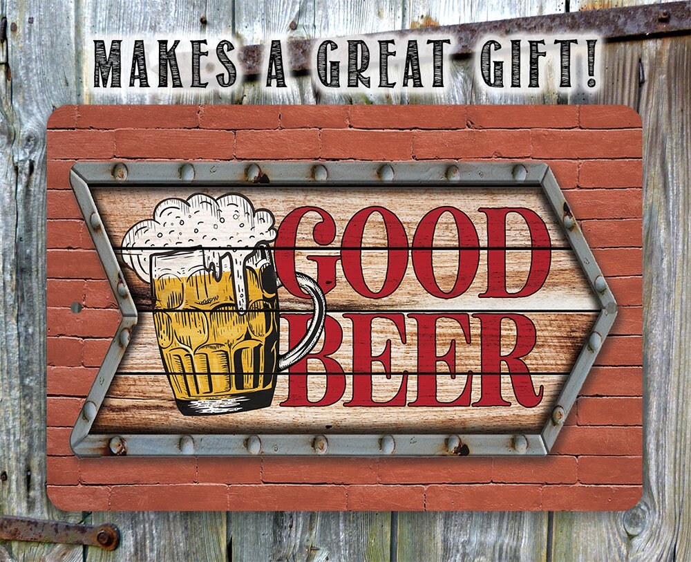 Good Beer 8" x 12" or 12" x 18" Aluminum Tin Awesome Metal Poster Lone Star Art 