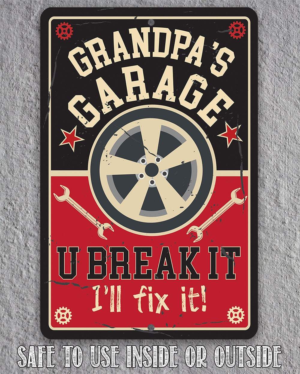 Grandpa's Garage - Metal Sign | Lone Star Art.