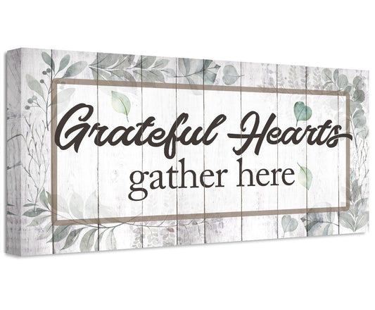 Grateful Hearts Gather Here - Canvas | Lone Star Art.