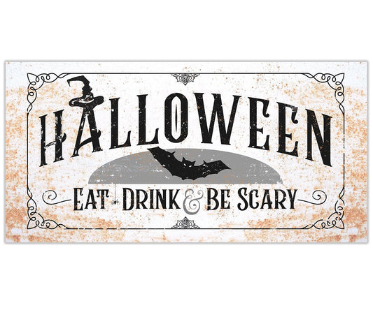 Halloween Eat Drink Be Scary - Canvas | Lone Star Art.
