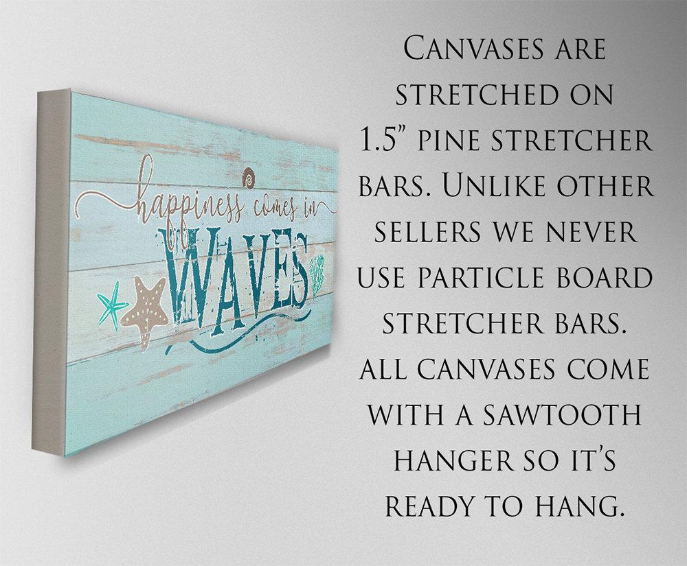 Happiness Comes In Waves - Canvas | Lone Star Art.