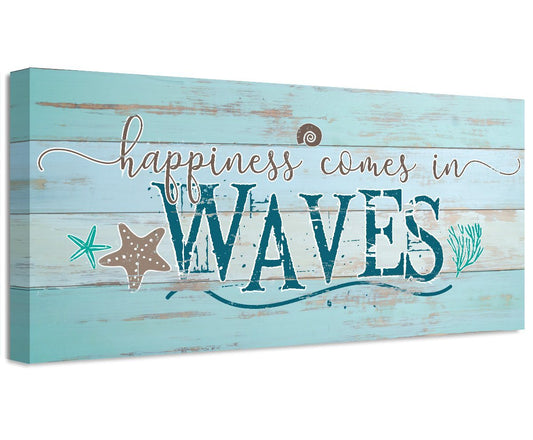 Happiness Comes In Waves - Canvas | Lone Star Art.