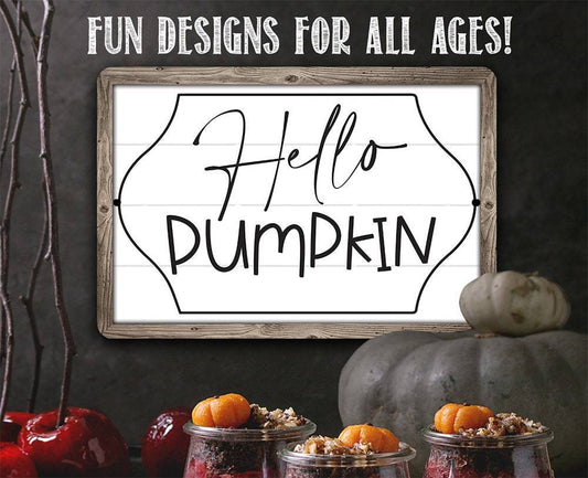 Hello Pumpkin - Metal Sign | Lone Star Art.