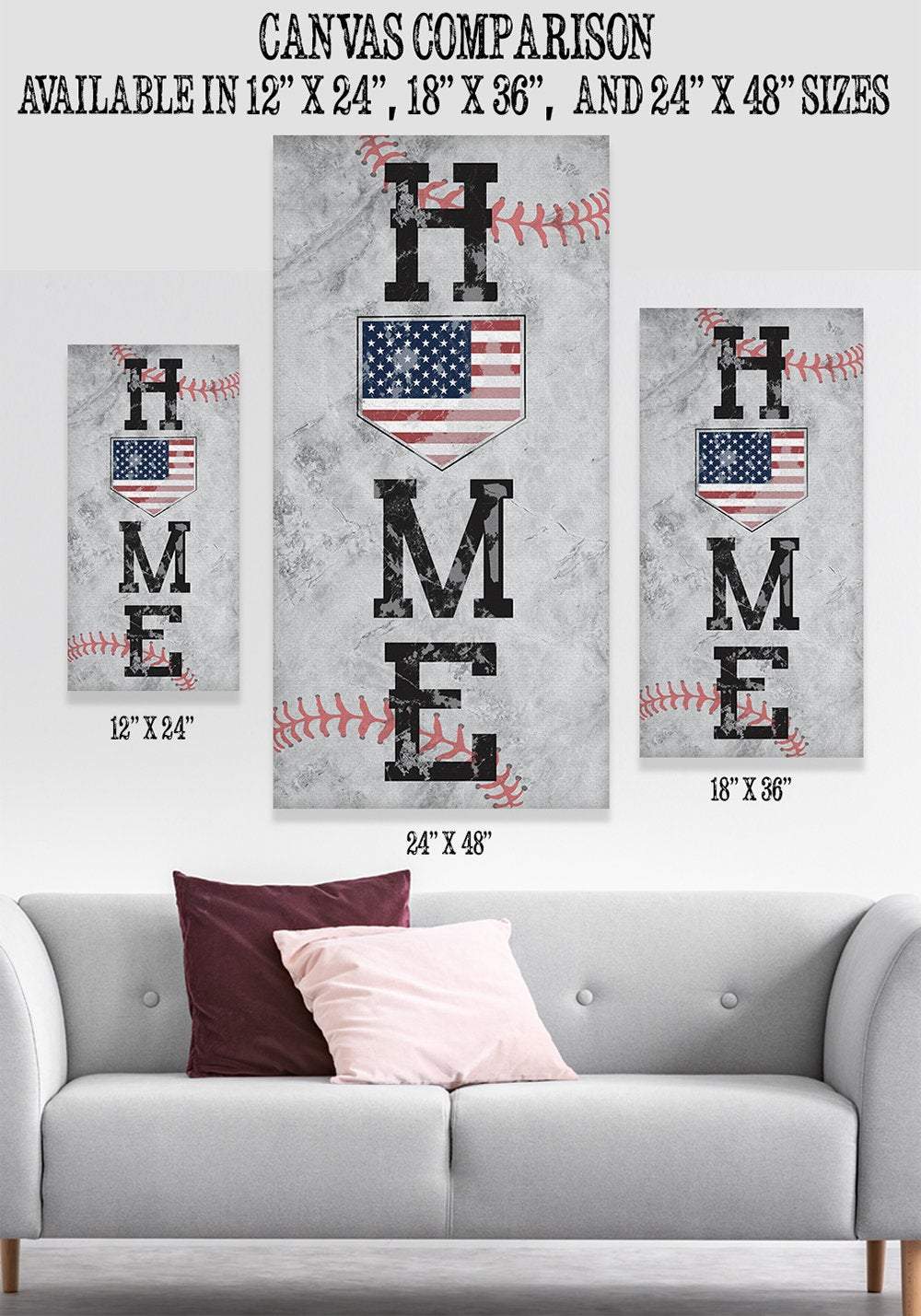 Home Baseball - Canvas | Lone Star Art.