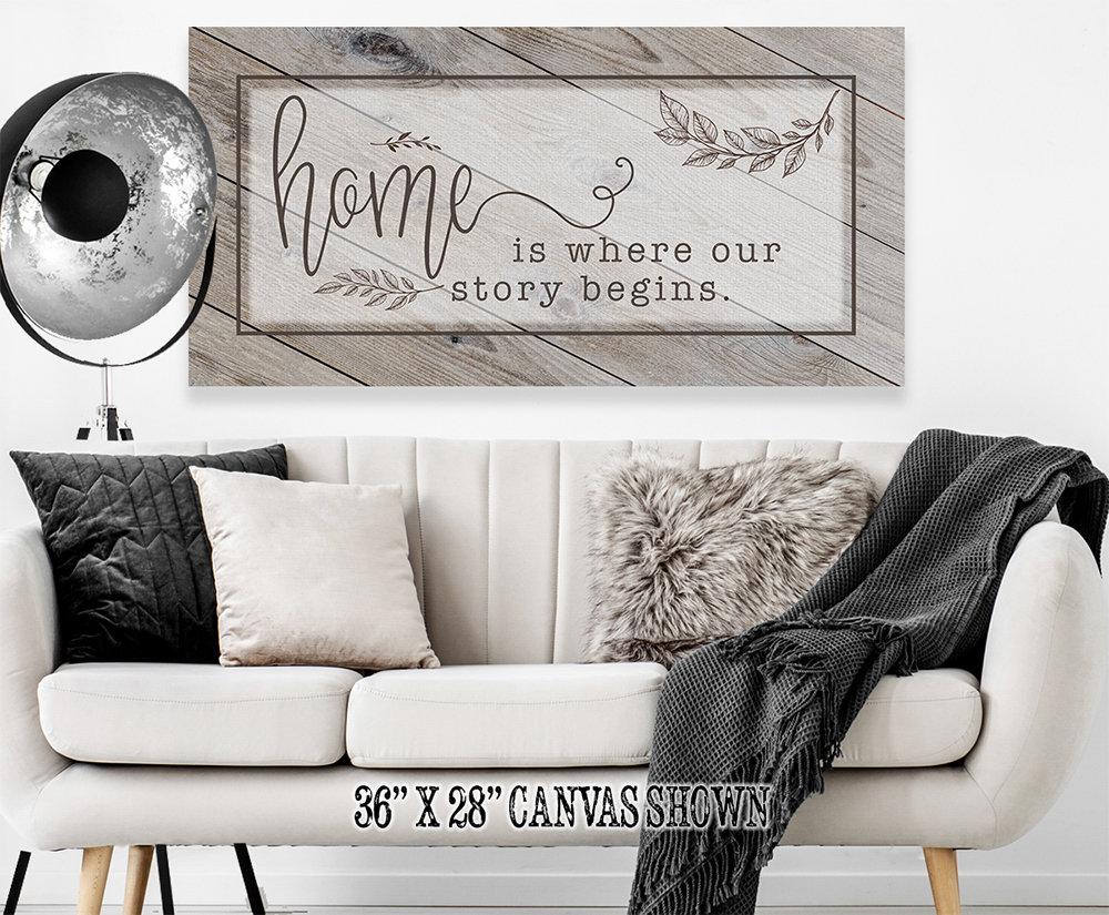 Home Is Where Our Story Begins - Canvas | Lone Star Art.