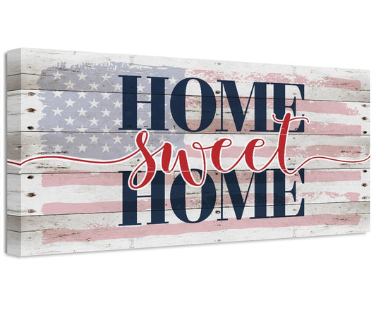 Home Sweet Home Flag - Canvas | Lone Star Art.