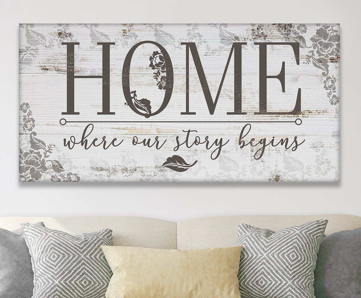 Home Where Our Story Begins - Canvas | Lone Star Art.