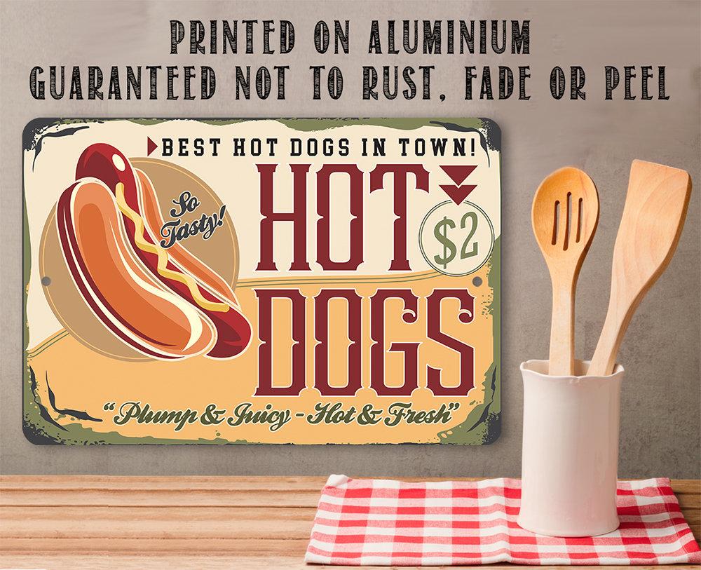 Hot Dogs Sign - Metal Sign | Lone Star Art.