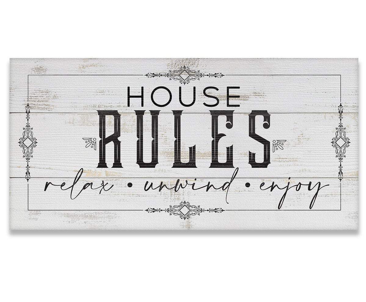 House Rules - Canvas | Lone Star Art.