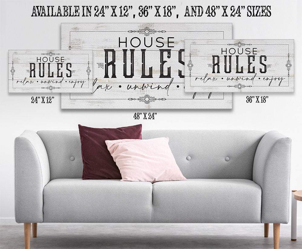 House Rules - Canvas | Lone Star Art.