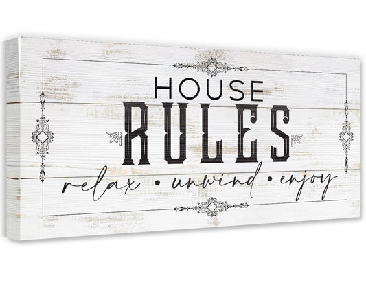 House Rules - Canvas | Lone Star Art.