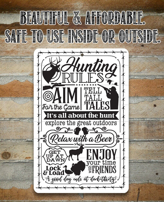 Hunting Rules - Metal Sign | Lone Star Art.