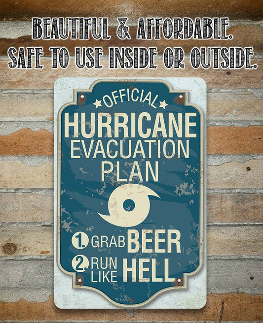 Hurricane Evacuation Plan - Metal Sign | Lone Star Art.
