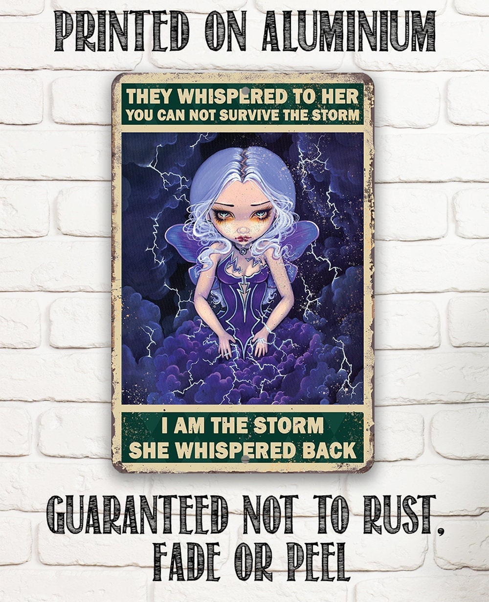 I am The Storm She Whispered Back - Metal Sign Metal Sign Lone Star Art 