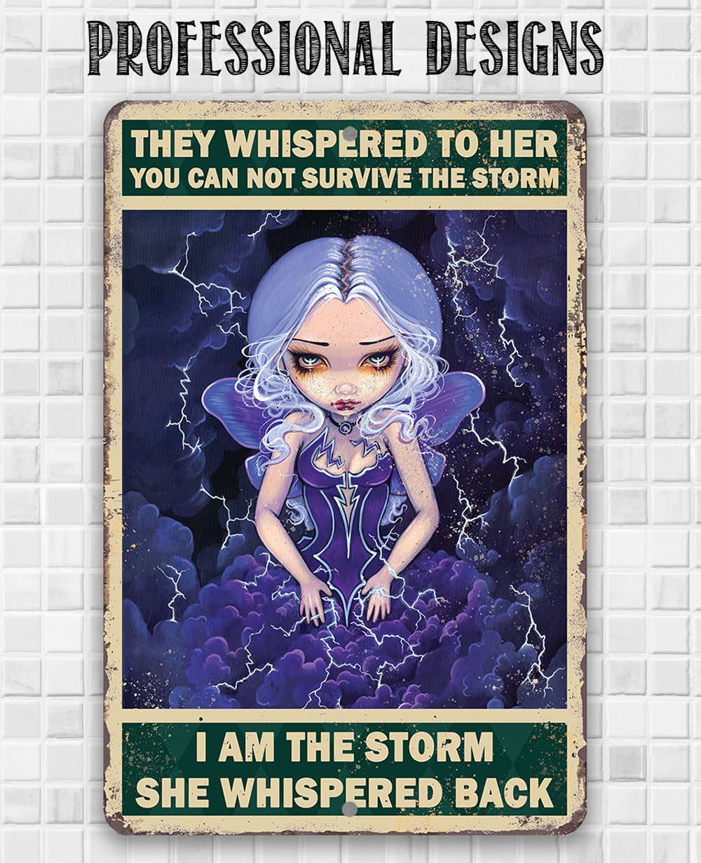 I am The Storm She Whispered Back - Metal Sign Metal Sign Lone Star Art 