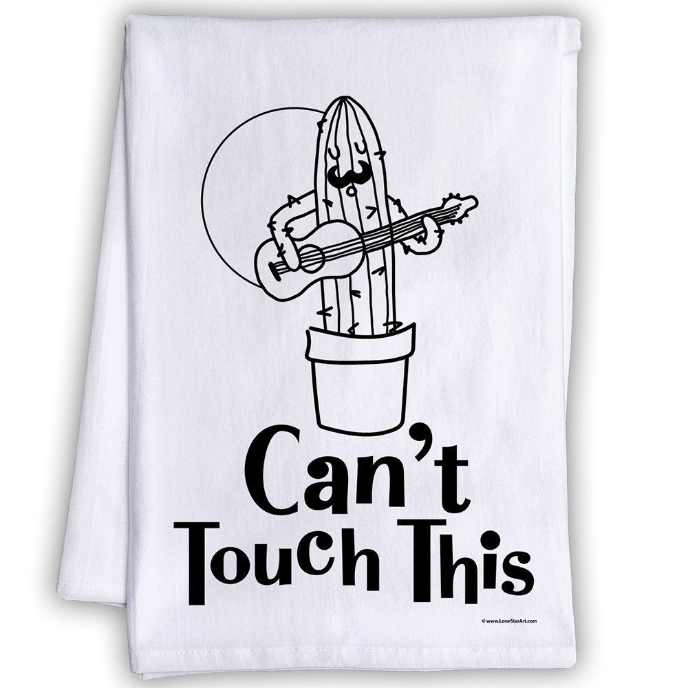 Funny Joked Themed Kitchen Tea Towels - Can't Touch This Funny Kitchen Towels Decorative Dish Towels with Sayings, Gifts - Multi-Use Towels