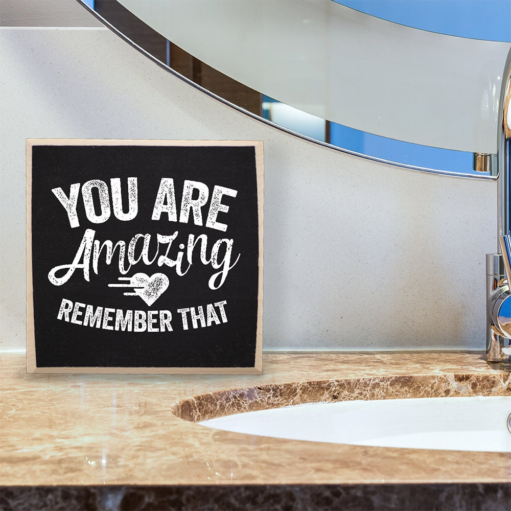Inspirational Gifts For Women - You Are Amazing Remember That - Rustic Wooden Sign -Gift for Her or Him, Encouragement Gifts for Women & Men