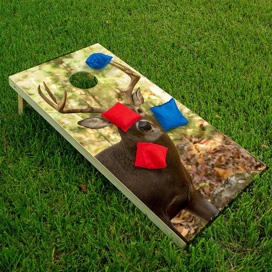 Cornhole Wraps for Boards Vinyl Decals Set of 2 Deer In The Woods-25+ Designs Corn Hole Bean Bag Toss Wrap Stickers Skins Board Not Included