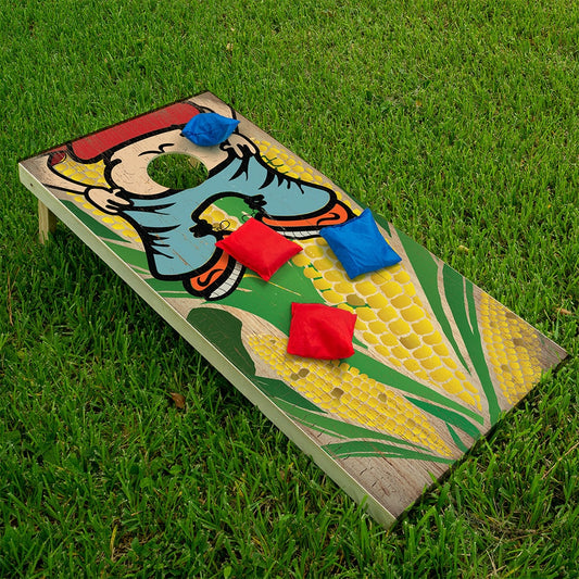 Cornhole Board Wraps & Decals for Boards Set of 2 Corn Hole Decal, 25+ Designs Skins Professional Vinyl Decal Covers Sticker (Kiss My Ass)