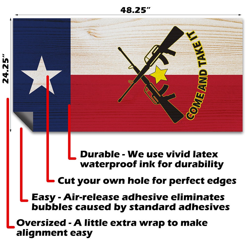 Cornhole Board Wraps and Decals for Boards Set of 2 Skins Professional Vinyl Covers Sticker - USA American Flag and Texas State Art Decal