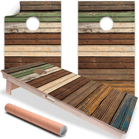 Cornhole Wraps for Boards Vinyl Decals (Set of 2) Wood Panels -25+ Designs Corn Hole Bean Bag Toss Wrap Stickers Skins (Boards Not Included)