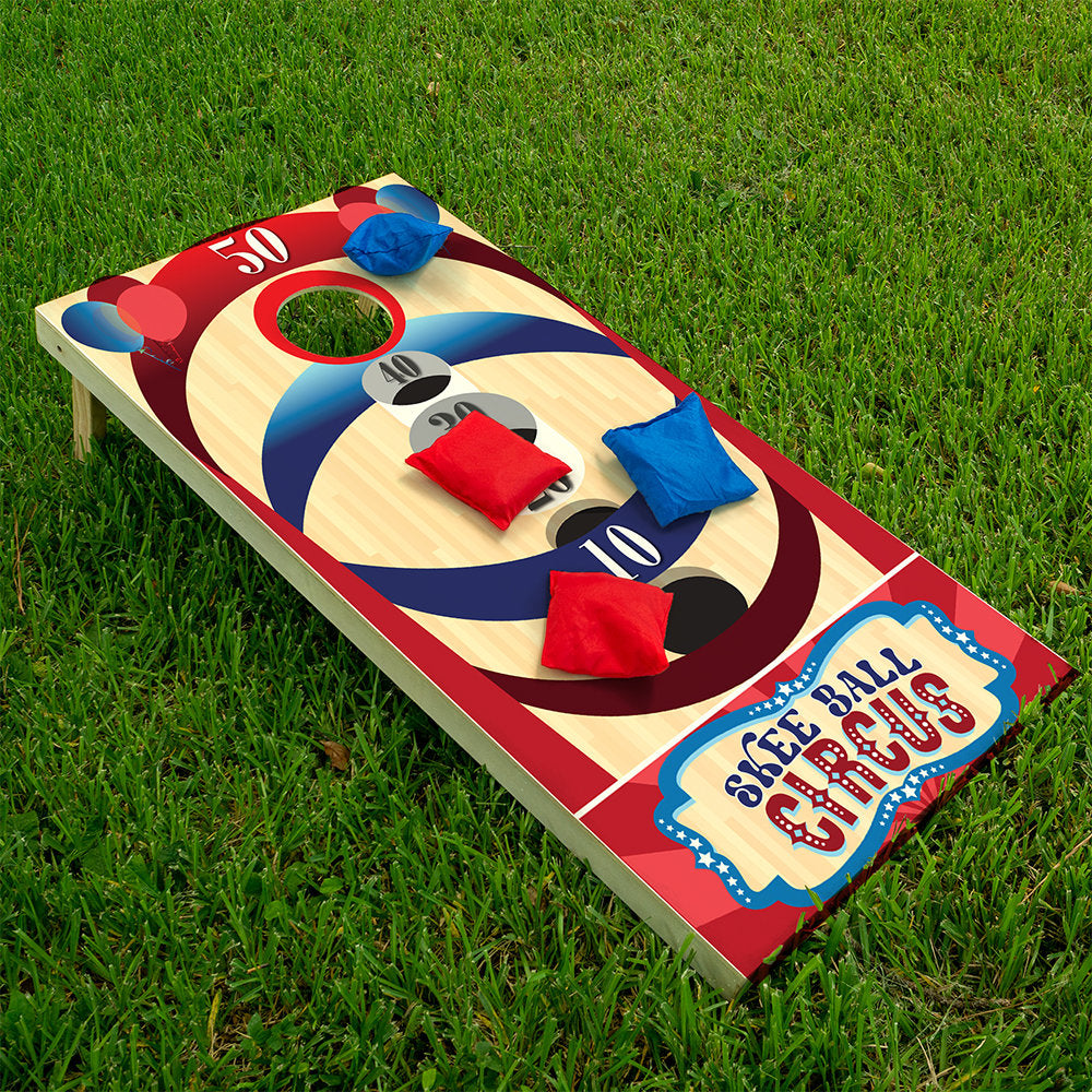 Cornhole Board Wrap and Decal for Boards Set of 2 Skins Professional Vinyl Cover Sticker Skee Ball Fun Game Decal