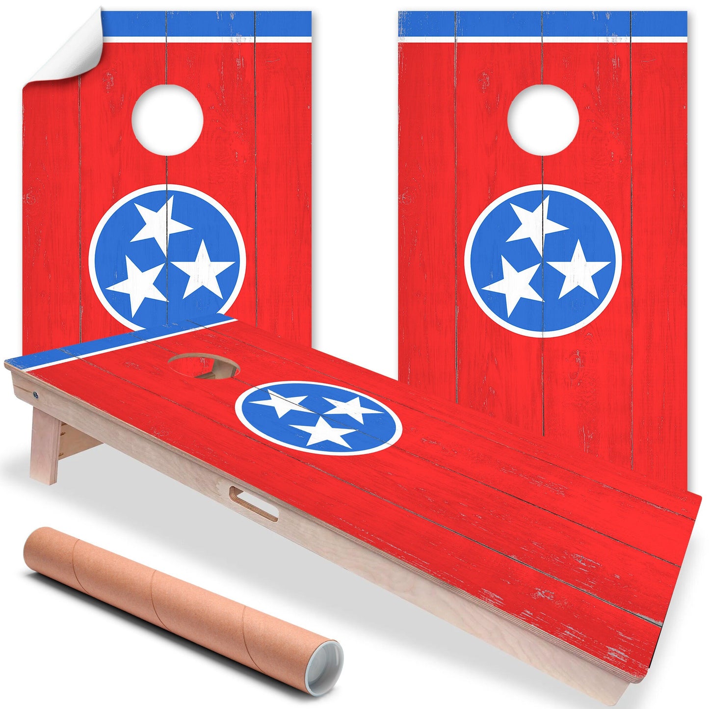 Set of 2 Corn Hole Decal, Tennessee State Football Tailgating Board Wrap, Professional Vinyl Cover Sticker, More to Choose From This Shop