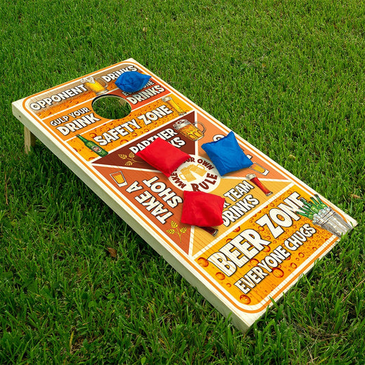 Set of 2 Corn Hole Decal, Fun Beer Drinking Game Cornhole Board Wrap,Professional Vinyl Cover Sticker, More Designs to Choose From This Shop