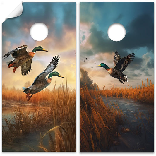 Set of 2 Corn Hole Decal Duck Hunting Outdoor Life Wrap, Professional Vinyl Cover Sticker, More Designs to Choose From This Shop