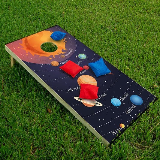 Set of 2 Corn Hole Decal Planetary Solar System Science Art Wrap, Professional Vinyl Cover Sticker, More Designs to Choose From This Shop