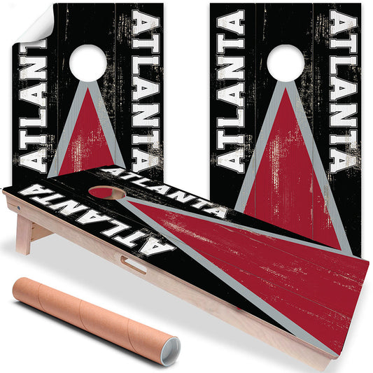 Cornhole Board Wraps and Decals for Boards Set of 2 Skins Professional Vinyl Covers Sticker - Atlanta Falcons Football Tailgating Decal