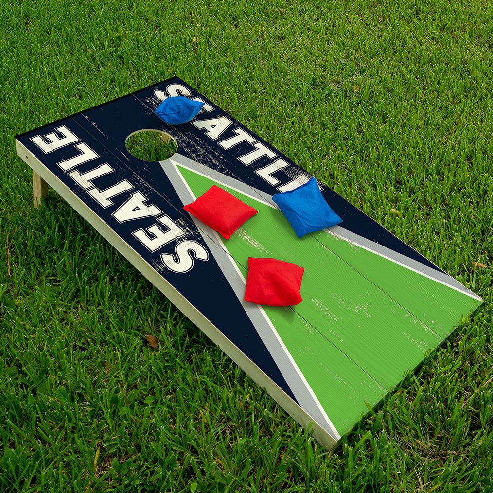 Cornhole Board Wraps and Decals for Boards Set of 2 Skins Professional Vinyl Covers Sticker - Seattle Seahawks Football Tailgating Decal