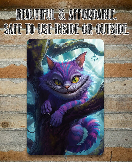 Alice In Wonderland - Cheshire Cat - 8" x 12" or 12" x 18" Aluminum Tin Awesome Metal Poster