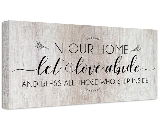 In Our Home Let Love Abide - Canvas | Lone Star Art.