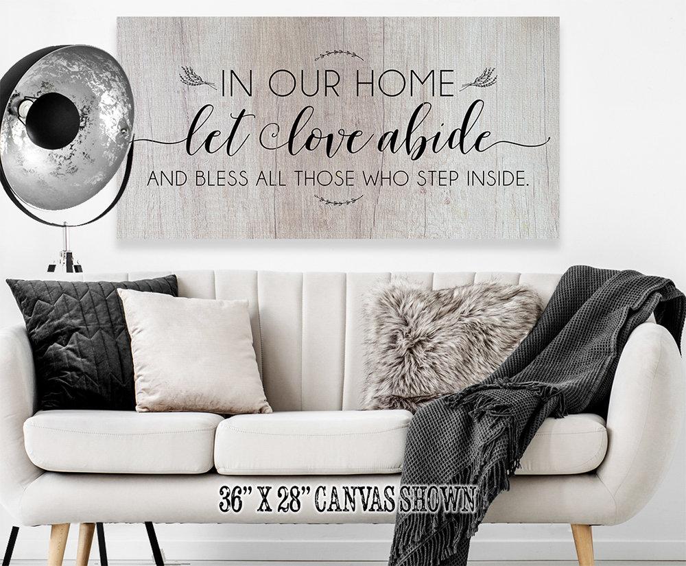 In Our Home Let Love Abide - Canvas | Lone Star Art.