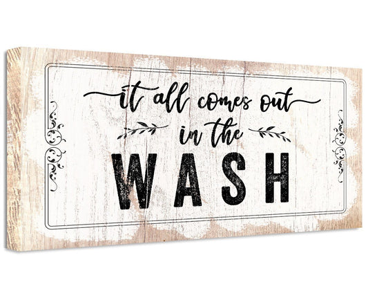 It All Comes Out In The Wash - Canvas | Lone Star Art.