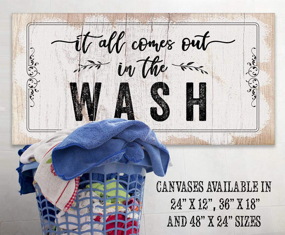It All Comes Out In The Wash - Canvas | Lone Star Art.
