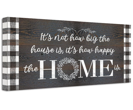 It's Not How Big The House Is - Canvas | Lone Star Art.
