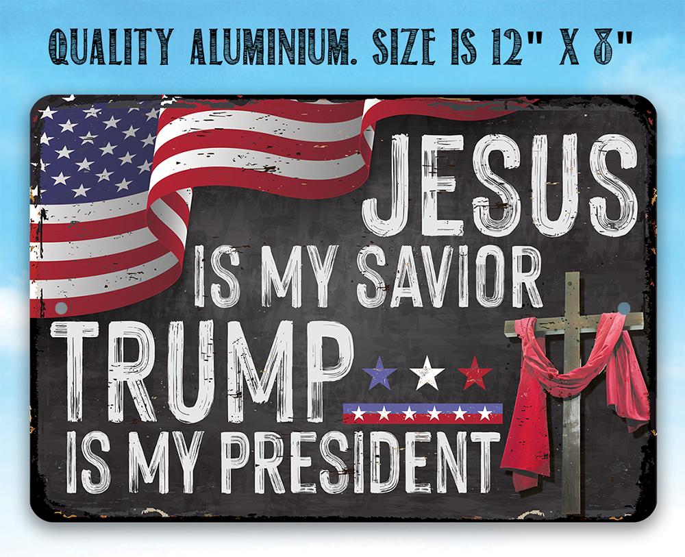 Débardeur 'Jesus Is My Saviour Trump Is My President' - Coton 100% - Élection 2024 Débardeur 'Jesus Is My Saviour Trump Is My President' - Coton 100% - Élection 2024