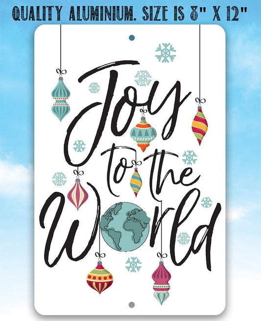 Joy To The World - Metal Sign | Lone Star Art.