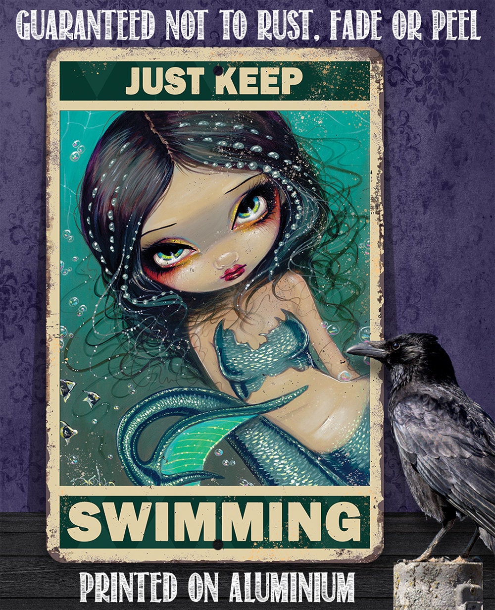 Just Keep Swimming - Metal Sign Metal Sign Lone Star Art 